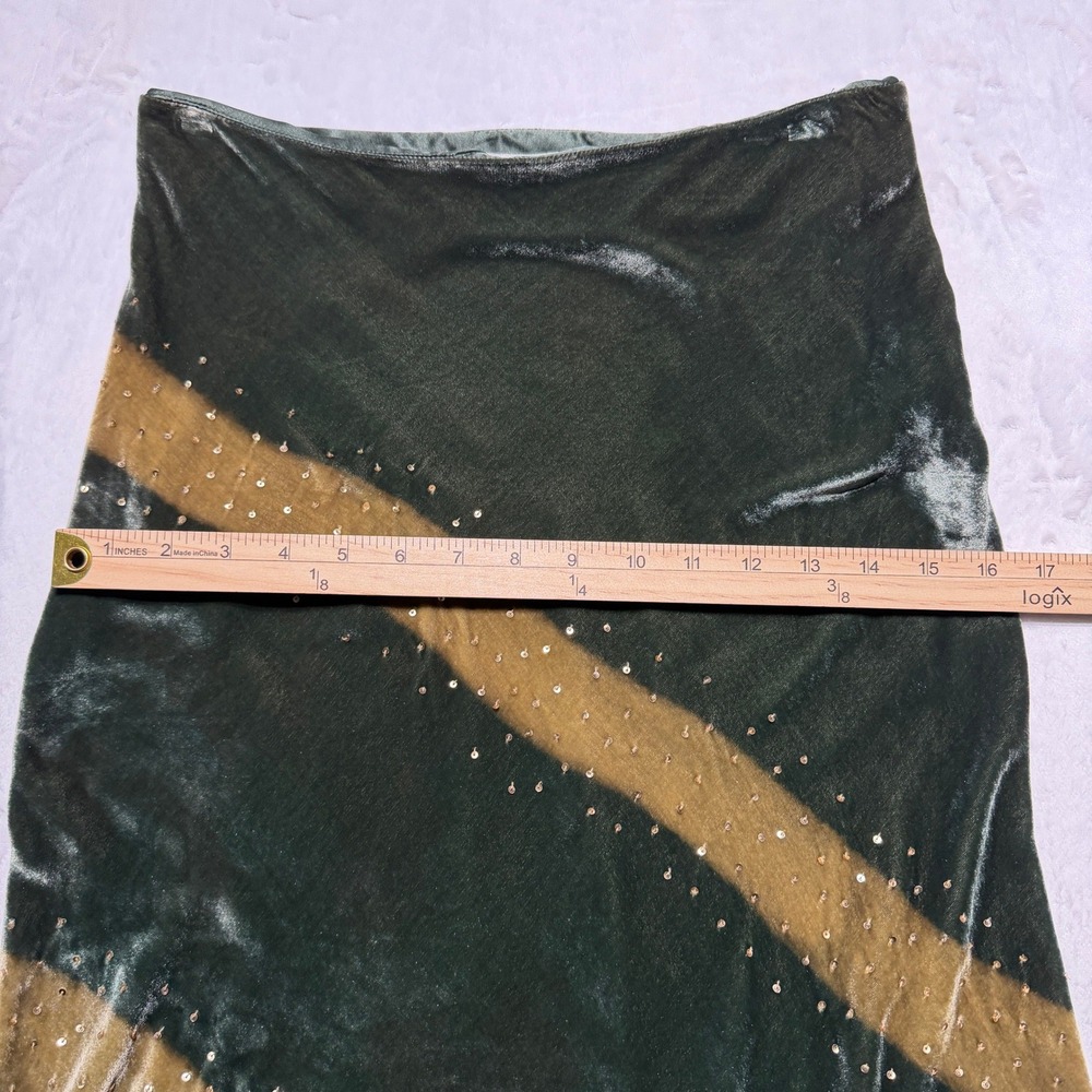 Vintage Nougat London Silk Blend Velvet Bias Skirt Y2K Whimsigoth Fairy Grunge - Picture 7 of 8